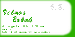 vilmos bobak business card